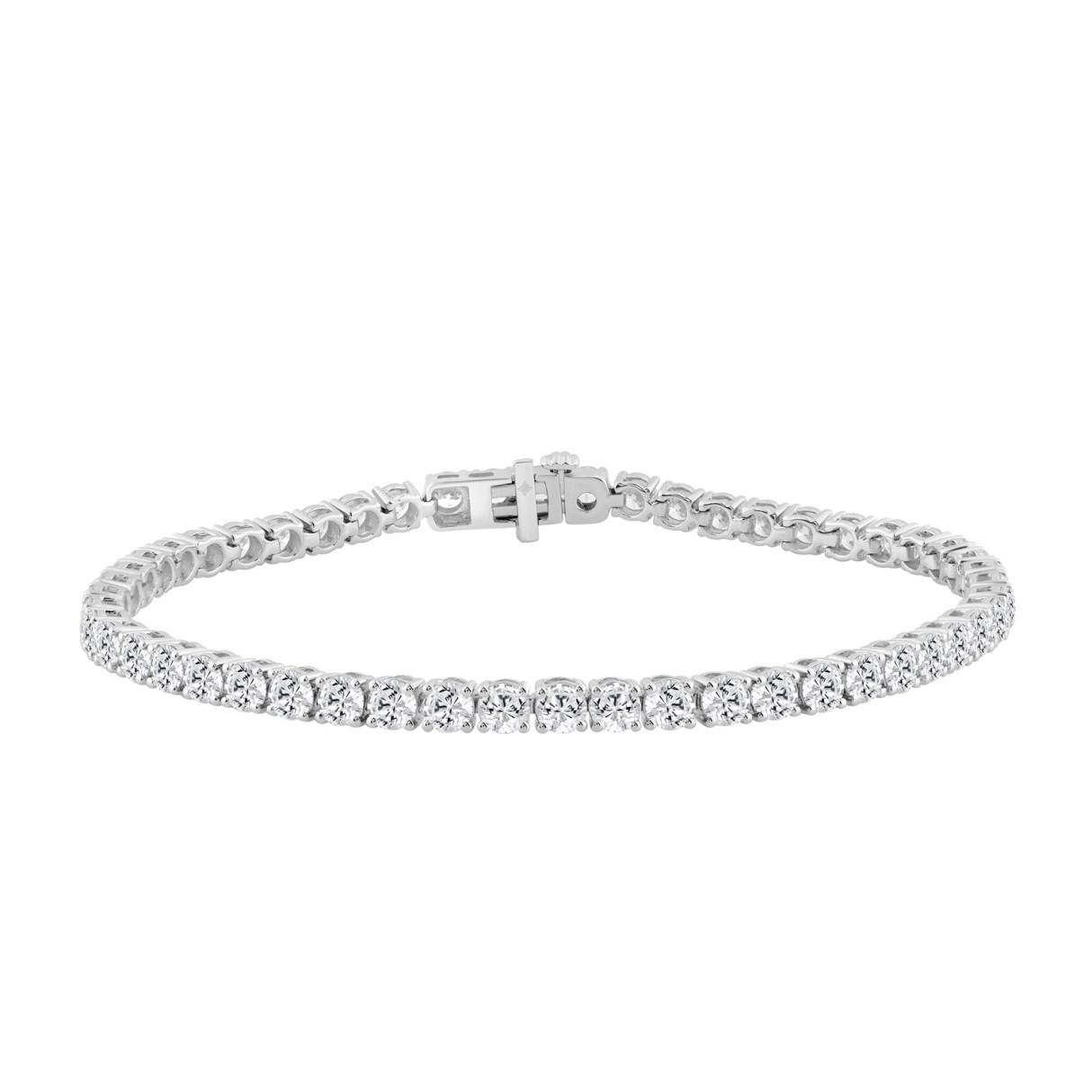 14K WHITE GOLD 6 3/8CT ROUND DIAMOND LADIES BRACELET 1 14K WHITE GOLD 6 3/8CT ROUND DIAMOND LADIES BRACELET - Image 1
