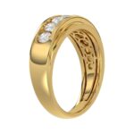 14K YELLOW GOLD 1.00CT ROUND DIAMOND MEN'S BAND - Image 3