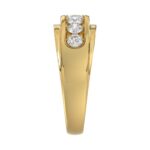 14K YELLOW GOLD 1.00CT ROUND DIAMOND MEN'S BAND - Image 4