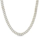 14K YELLOW GOLD 4.00CT ROUND DIAMOND MEN'S NECKLACE