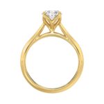 LADIES SOLITAIRE RING 2CT OVAL DIAMOND 14K YELLOW GOLD - Image 2