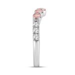 ETERNAL BLUSH COLLECTION LADIES BAND 1CT PINK ROUND DIAMOND 14K WHITE GOLD - Image 3