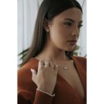 LADIES NECKLACE 1CT PEAR DIAMOND 14K WHITE GOLD - Image 5