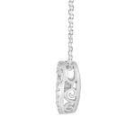 ETERNAL BLUSH COLLECTION 14K WHITE GOLD 1.00CT ROUND DIAMOND LADIES PENDANT (ROUND PINK) - Image 3
