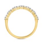 LADIES BRIDAL SET 2 1/2CT ROUND DIAMOND 14K YELLOW GOLD (CENTER STONE PRINCESS DIAMOND 2CT ) - Image 5
