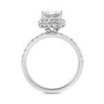 14K WHITE GOLD 4.00CT ROUND/EMERALD DIAMOND LADIES RING (CENTER STONE EMERALD DIAMOND 3.00CT) - Image 2