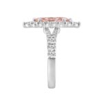 ETERNAL BLUSH COLLECTION 14K WHITE GOLD 3 1/4CT ROUND/MARQUISE DIAMOND LADIES RING  (CENTER STONE PINK MARQUISE DIAMOND 2CT) - Image 2
