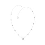 14K WHITE GOLD 2 1/4CT ROUND/OVAL DIAMOND LADIES NECKLACE - Image 3