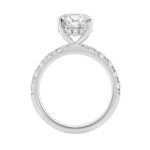 Luxury 14K White Gold 5.00Ct Oval Diamond Engagement Ring With Hidden Halo And Round Diamonds 4.00Ct Oval Center Stone (Color F-G -Clarity Vs1/Vs2) - Image 2