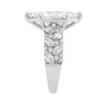 Luxury 14K White Gold Diamond Ring 6 1/4Ct Marquise Center Stone With Pear & Round Diamonds, Women Fashion Engagement Ring (Color F-G -Clarity Vs1 - Image 3