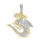 MEN'S CHARM 0.25CT ROUND DIAMOND 10K YELLOW GOLD