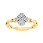 LADIES RING 0.25CT ROUND DIAMOND 14K YELLOW GOLD