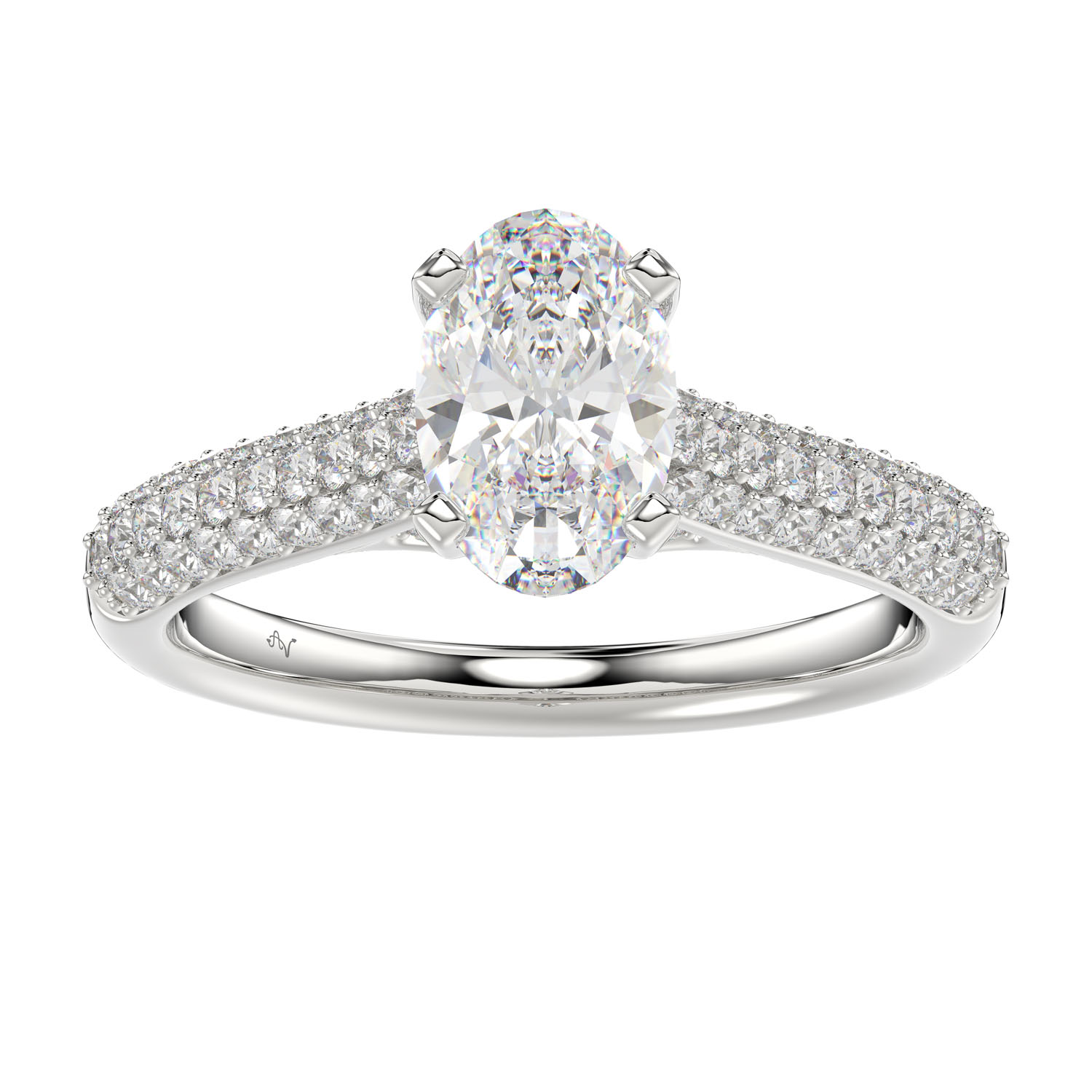 LADIES SEMI MOUNT RING 0.50CT ROUND DIAMOND 14K WHITE GOLD (SI QUALITY) 1 LADIES SEMI MOUNT RING 0.50CT ROUND DIAMOND 14K WHITE GOLD (SI QUALITY) - Image 1
