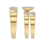 LADIES TRIOS SET 0.33CT ROUND DIAMOND 10K YELLOW GOLD - Image 3