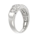14K WHITE GOLD 1.00CT ROUND DIAMOND MEN'S BAND - Image 3