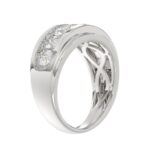 14K WHITE GOLD 2.00CT ROUND DIAMOND MEN'S BAND - Image 3