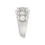 14K WHITE GOLD 3.00CT ROUND DIAMOND MEN'S BAND - Image 3
