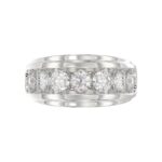 14K WHITE GOLD 3.00CT ROUND DIAMOND MEN'S BAND - Image 5