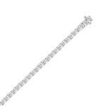 14K WHITE GOLD 6 3/8CT ROUND DIAMOND LADIES BRACELET - Image 3