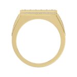 14K YELLOW GOLD 1.00CT ROUND DIAMOND MEN'S RING - Image 2