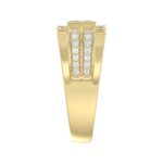14K YELLOW GOLD 1.00CT ROUND DIAMOND MEN'S RING - Image 4