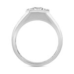 MEN'S RING 2CT PRINCESS DIAMOND 14K WHITE GOLD (CENTER STONE PRINCESS DIAMOND 2CT ) - Image 2