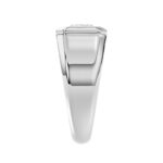 MEN'S RING 2CT PRINCESS DIAMOND 14K WHITE GOLD (CENTER STONE PRINCESS DIAMOND 2CT ) - Image 4