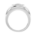 MEN'S RING 2CT ROUND DIAMOND 14K WHITE GOLD (CENTER STONE ROUND DIAMOND 2CT ) - Image 2