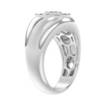 MEN'S RING 2CT ROUND DIAMOND 14K WHITE GOLD (CENTER STONE ROUND DIAMOND 2CT ) - Image 3