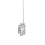 LADIES NECKLACE 1 1/4CT ROUND DIAMOND 14K WHITE GOLD (CENTER STONE HEART DIAMOND 1CT) - Image 2
