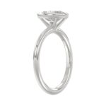 LADIES SOLITAIRE RING 2CT OVAL DIAMOND 14K WHITE GOLD (CENTER STONE OVAL DIAMOND 2CT ) - Image 3