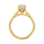 LADIES SOLITAIRE RING 2CT PEAR DIAMOND 14K YELLOW GOLD - Image 2