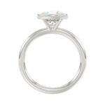 LADIES SOLITAIRE RING 2CT ROUND DIAMOND 14K WHITE GOLD (CENTER STONE ROUND DIAMOND 2CT ) - Image 2