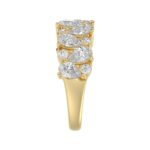 10K YELLOW GOLD 3.00CT ROUND/PEAR DIAMOND LADIES RING - Image 4