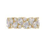 10K YELLOW GOLD 3.00CT ROUND/PEAR DIAMOND LADIES RING - Image 5