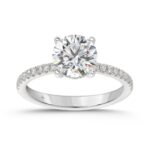 14K WHITE GOLD 1 3/4CT ROUND DIAMOND LADIES RING (CENTER STONE ROUND DIAMOND 1 1/2CT)
