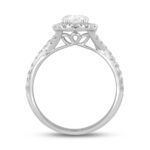 14K WHITE GOLD 1 3/4CT ROUND/PEAR DIAMOND LADIES RING (CENTER STONE PEAR DIAMOND 1.00CT) - Image 2