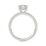 14K WHITE GOLD 1 3/4CT ROUND/RADIANT DIAMOND LADIES RING (CENTER STONE RADIANT DIAMOND 1 1/2CT) - Image 2