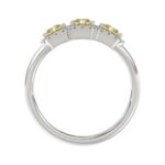 14K WHITE GOLD 1 3/4CT ROUND/RADIANT YELLOW DIAMOND LADIES RING - Image 2