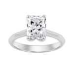 14K WHITE GOLD 2 1/2CT RADIANT DIAMOND LADIES RING