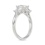 14K WHITE GOLD 2 1/6CT PRINCESS DIAMOND LADIES RING (CENTER STONE PRINCESS DIAMOND 1CT) - Image 3