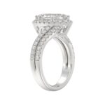 14K WHITE GOLD 2 3/4CT ROUND/MARQUISE DIAMOND LADIES RING (CENTER STONE MARQUISE DIAMOND 2CT) - Image 3