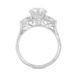 14K WHITE GOLD 2 3/4CT ROUND/PEAR DIAMOND LADIES RING (CENTER STONE ROUND DIAMOND 2CT ) - Image 2