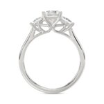 14K WHITE GOLD 2 5/8CT EMERALD/PRINCESS DIAMOND LADIES RING (CENTER STONE EMERALD DIAMOND 1 1/2CT) - Image 2