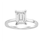 14K WHITE GOLD 2.00CT ROUND/EMERALD DIAMOND LADIES RING (CENTER STONE EMERALD DIAMOND 2CT)