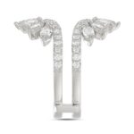 14K WHITE GOLD 2CT ROUND/MARQUISE DIAMOND LADIES WRAP RING - Image 2