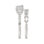 14K WHITE GOLD 3 1/2CT ROUND/MARQUISE DIAMOND LADIES BRIDAL SET (CENTER STONE MARQUISE DIAMOND 2.00CT) - Image 4