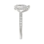 14K WHITE GOLD 3 1/2CT ROUND/PEAR DIAMOND LADIES RING (CENTER STONE PEAR DIAMOND 3CT) - Image 4