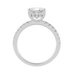 14K WHITE GOLD 3 1/2CT ROUND/RADIANT DIAMOND LADIES RING (CENTER STONE RADIANT DIAMOND 3CT) - Image 3