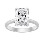 14K WHITE GOLD 3.00CT RADIANT DIAMOND LADIES SOLITAIRE RING